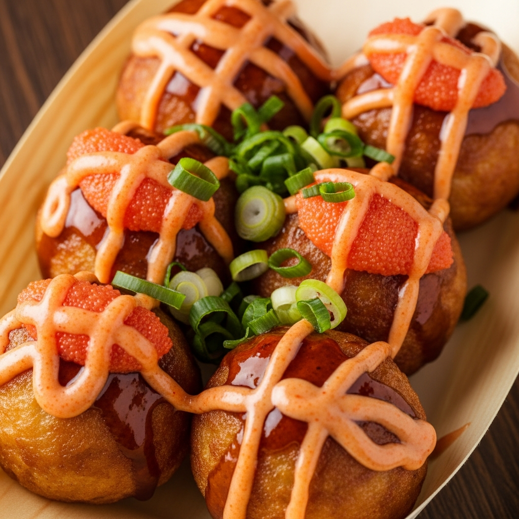Spicy Mentaiko Takoyaki (8 pcs)